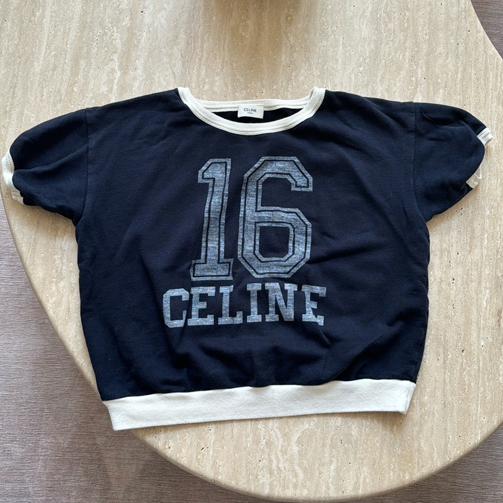 Celine knitted top in navy blue